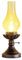 VYYAF Simple Country Nostalgic Kerosene Lamp Table Lamp, Wrought Iron Glass E27 Night Lamp, Suitable for Living Room Bedside Lamp, Pastoral Table Lamp with Button Switch, Bronze (Color : Yellow)