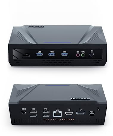 HYSTOU Mini PC Windows 11 Pro, Mini Ordinateur i7 10870H (jusqu'à 5.0GHz) Micro Ordinateur, 4K Triple Display Type C Tower PC, TPM2.0, WiFI6/BT5.2