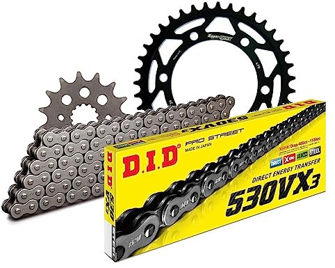 Kettensatz DID Stahl 530VX3 / 102 Endlos für Kawasaki GPZ R GPX 600 ccm Bj. 1985-1999