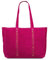 FIRENZE ARTEGIANI. Alonte Sac à Bandoulière Femme Cuir Véritable Daim 38x12x30 cm Couleur: Fuchsia, fuchsia, Utilitaire