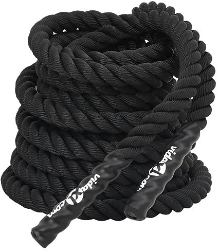 vidaXL Corde de Combat Noire 12 m 9 kg Polyester