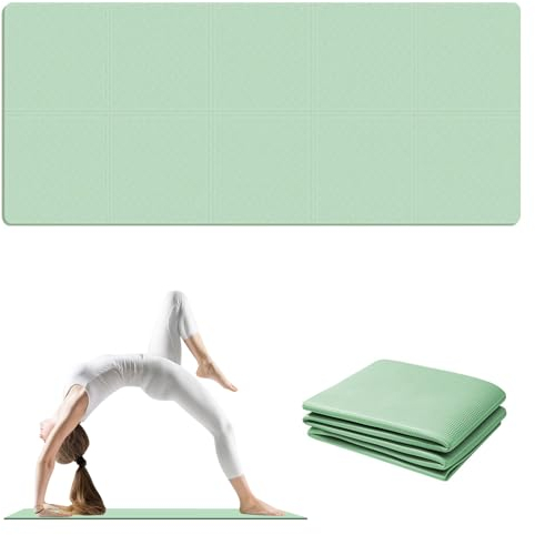 Gymnastikmatte, Yogamatte Rutschfest, Yogamatte, Sportmatte, Fitnessmatte, Gymnastikmatte, Trainingsmatte, Jogamatte, 183 * 61 cm, Sportmatte, Trainingsmatte, für Fitness Pilates & Gymnastik (grün)