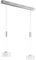 Fischer & Honsel Pendelleuchte, Lavin | nickelfarben matt/chromefarben | L: 64 cm, B: 20 cm | Höhenverstellbar 100-160 cm | über Wanddimmer stufenlos dimmbar | 60968 | EEG: F