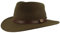 Breiter Rollbarer Outdoor Filzhut Trekkinghut 100% Wolle Hut Wasserabweisend faltbar Ledergarnitur Oliv 56