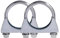 Krtopo 2pcs U-Clamp M8 Abrazadera de Tubo Abrazadera Especial para Tubo de Escape Soporte de Tubo galvanizado en Forma de U (52mm)