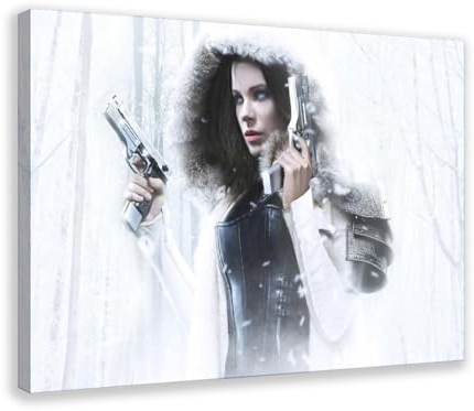 Underworld Film Kate Beckinsale Leinwand-Poster, Wandkunst, Dekordruck, Bild, Gemälde für Wohnzimmer, Schlafzimmer, Dekoration, Rahmenstil, 50 x 75 cm