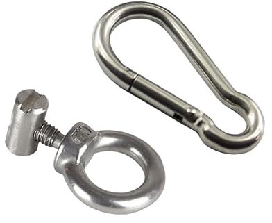 QILTON Shoulder Eye 304 - Tappi terminali per tende da sole in acciaio inossidabile con kit di rondella filettata di sollevamento,