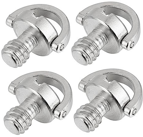 Uonlytech 8 Pcs Screw Head Quick Release Plate Brass Fittings Tripod Thread Accessories 1/4 Tripod Monopod Tripod D-ring Camera Stainless Steel Iron