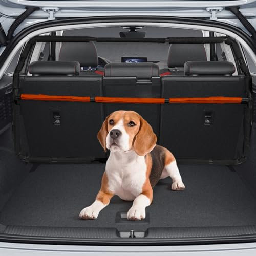 Hundeabsperrung, 116,8 cm breit, für CUV und mittelgroße SUVs, durchsichtig, Crossover-Fahrzeug, Auto, Schrägheck, Haustiernetz-Trennwand, Rücksitz, Barrikade, Trennwand, Hundefessel, Zaun,