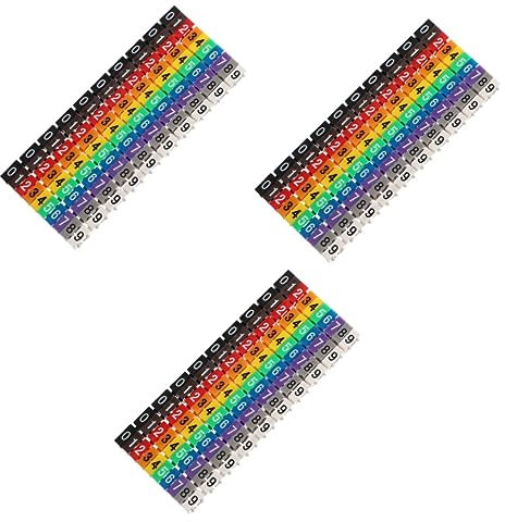 Angoily 300 Stk Aufsteckbare Nummernröhre Tags Mit Draht Kabeletiketten Aus Kunststoff Kabelbinder Stichworte Kabel-organizer Kabelmarkierungsetiketten Zahlen Usb Name Plastik Veranstalter