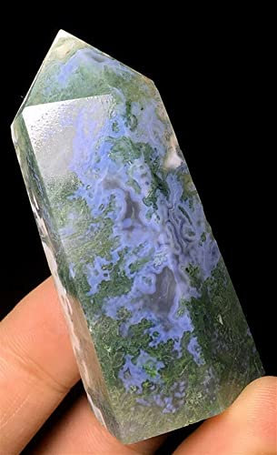 RVBLRDSE Dekoration 50g natürlicher Ozeangras-Achat-Geodenpunkt-Edelsteinstab Crystal Specimen
