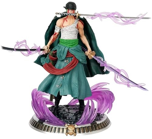 REOZIGN Roronoa Zoro Figur, Standing Roronoa Zoro Statue, 21 cm, PVC, aromatischer Zeichenkarton