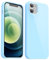 Svanove for iPhone 12/ iPhone 12 Pro Case Silicone, Glossy Soft Rubber Gel Jelly Cute Protective Plastic Simple Plain Phone Case Cover for Women Girl, Slim Thin Flexible Shockproof TPU, Light Blue