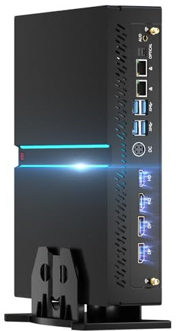 Kinupute Mini PC Gaming, Ordinateur de Bureau i9-14900F 24 Cœurs Jusqu'à 5.8GHz, 64G DDR5, 2T M.2 PCIE4.0 SSD, Windows 11 Pro, GeForce RTX4060Ti 8G, Quatre écrans, 8K@60Hz, Double LAN, WiFi6E/BT5.3