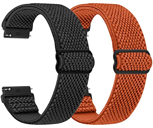 SHIJZWD Elastische Uhrenarmbänder 16mm 18mm 19mm 20mm 22mm 24mm Armband mit Schnellverschluss, Verstellbares Dehnbares Nylon Loop Sport Atmungsaktive Ersatzarmband für Herren Damen