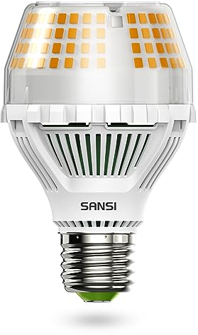 SANSI 25W (ersetzt 250W) E27 LED Lampe, 4000 Lumen 3000K Warmweiß A19 LED Birne, Superhell Energiesparende Leuchtmittel mit 270° Abstrahlwinkel für Küche, Büro, Werkstatt, Garage, Nicht Dimmbar