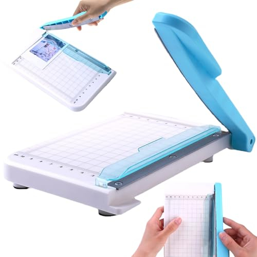 Cutter di carta di ghigliottina, taglia tagliata 6 pollici piccoli taglierina di carta, tagliabriglia non slip, tagliere di carta a strisce curve per artigianato, coupon e foto, trimmer di ghigliotta