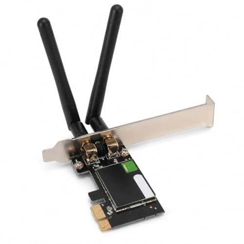 PCIE WiFi Adapter,2.4GHz 300Mbps PCIE WiFi Card, High Performance Computer Network Card,Wireless Adapter with 2 Antenna,Supports 7 8 10 11,Linux