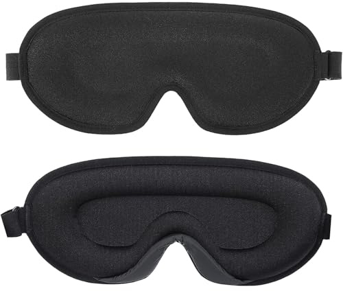 Schlafmaske aus Seide für Seitenschläfer, 100 % lichtblockierende 3D-Schlafmaske für Reisen, weiche, atmungsaktive Augenabdeckung für Nickerchen oder langen Schlaf, entspannende