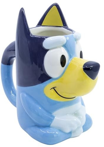 Taza de cerámica con forma en 3D de 190 ml de Bluey en caja de regalo