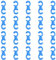 PATIKIL MTB Bike Brake Cable Clasp, 20pcs Rotatable Bicycle S-Hook Style Clip Cross Line Brake Gear Housing Cable Hose Guide for MTB Bicycle Road, Blue