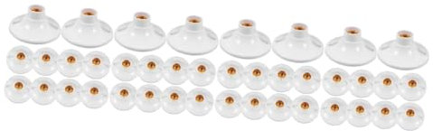 CLISPEED 40 Pièces Douille en bakélite decoration de vis Remplacement d'ampoule prise de lumière ampoules culot de douille d'ampoule e27 remplacement de la douille de lampe blanche