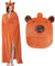 MSISILY Tragbare Decke Hoodie Kuscheldecke Mit Ärmeln, Decke Zum Anziehen Große Capybara Decke Geschenk für Frauen, Erwachsene und Kinder