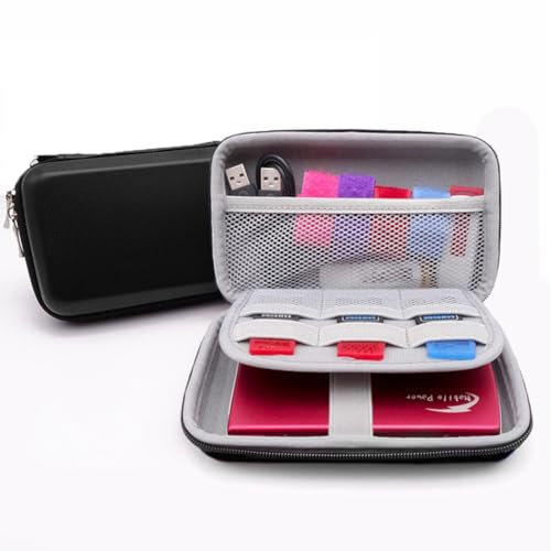 WHYCNJL 1 Pieza Funda Estuche para Disco Duro de Toshiba Canvio Basics 2.5 & WD Elements & Seagate Portatil con USB 3.0 Caja Cubrir Universal para Memoria Externo HDD Protectora Rígida Bolsa