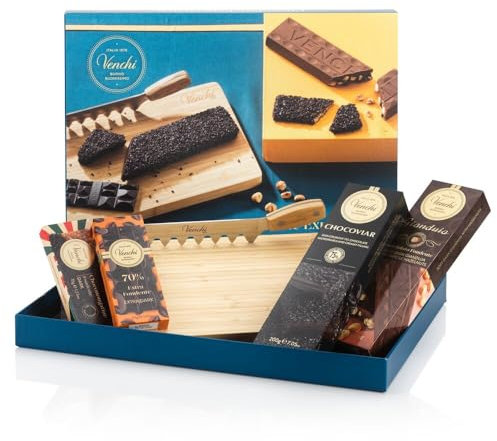Venchi - Chocolate Experience con Tagliere, 460 g - Degustazione Cioccolato - Senza Glutine - Idea Regalo