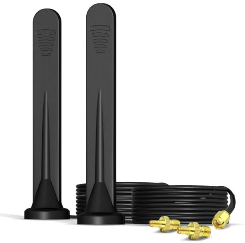 SIGANDG 2 X Antenne 4G LTE,Amplificateur Signal Intérieur et Extérieur 15DBI Omnidirectionnelle Port TS-9/SMA,3G/4G/5G/GSM/GPRS,pour 4G LTE Mobile Routeur Passerelle Modem Cellulaire Caméra de Sentier