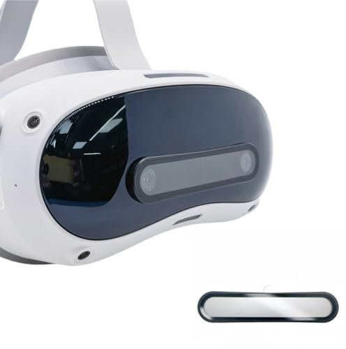 Película Protectora de Lente VR para Pico 4 Ultra, Auriculares VR Aleación+Cristal Templado Protector de Pantalla, Protector de Lente de Alta Transparencia para Pico 4 Ultra (Negro)