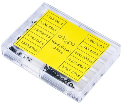 O-Ring Rubber Washer Kit - 500Pieces O-Ring Watch Washer | Watch Rubber Gasket Rings | Multiple Sizes Waterproof Repair Watch Repair Washer Set | Small Assortment Kit for Crowns & Watch