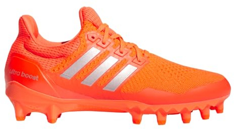 Adidas Men's Ultraboost American Football Cleats Sneaker, Solar Red/Silver Metallic/Solar Red, 9.5 UK