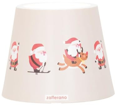 Zafferano, Poldina Cover aus Metall, Weihnachts-Sonderausgabe, Kompatibel mit Poldina Lampen, Italienisches Design, Ø11.4 x 8.9 cm, Farbe Beige - Weihnachtsmann-Dekoration