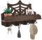 Porte Clef Mural avec Étagère, Tableau Support de Clés en Bois, Accroche Clé avec 9 Crochets pour Entrée, Bureau et Couloir