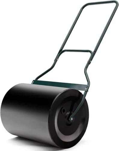 FANTASK Rodillo de césped de 60 L, con Mango en U, Rodillo de jardín de 40 cm de diámetro, rellenable con Agua y Arena
