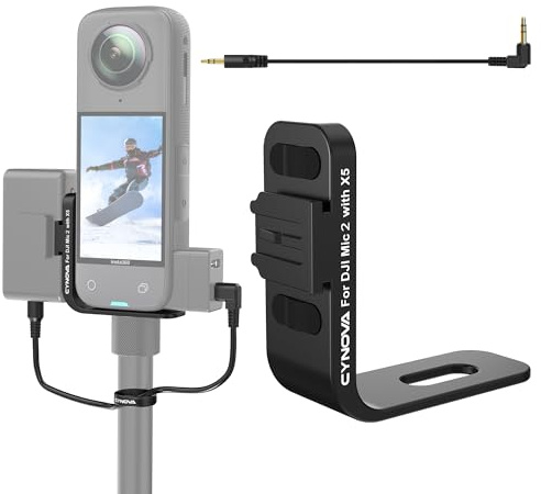CYNOVA Cold Shoe Halter für Insta360 X5 Zubehör,Wireless Mikrofon Halterung,Mikrofonhalterung Kompatibel für Insta360 X5,Anwendbar Auf DJI MIC 2 Mikrofon(Nicht geeignet für Mic Mini)