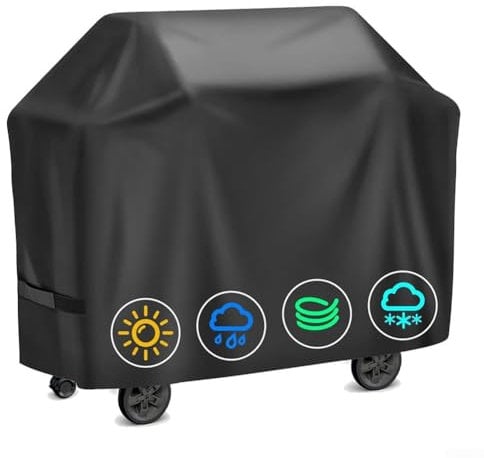 420D Oxford Grillabdeckung für alle Jahreszeiten, mit verstellbaren Riemen für einen sicheren Sitz (140 x 59 x 107 cm)