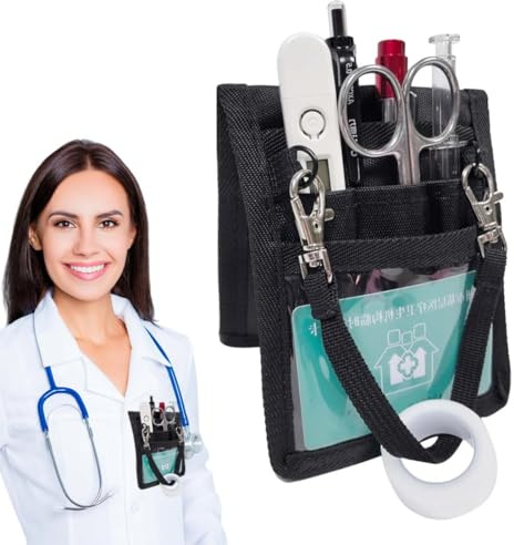 1 Stück Krankenschwester Tasche, Utility Medizinische Krankenpflege Gürteltasche Nurse Accessories Organizer für und Medizinische Versorgung, Gürteltasche Werkzeuggürtel Organizer für Stethoskope