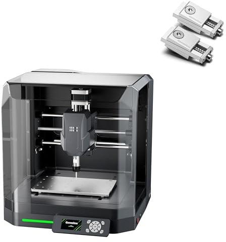 Genmitsu Cubiko CNC-Fräsmaschine mit T-Track Mini-Schraubstock-Set, intelligente Höhenkartenmessung zum Fräsen von Leiterplatten, geeignet für Weichmetall, Holz, WLAN- und APP-Unterstützung