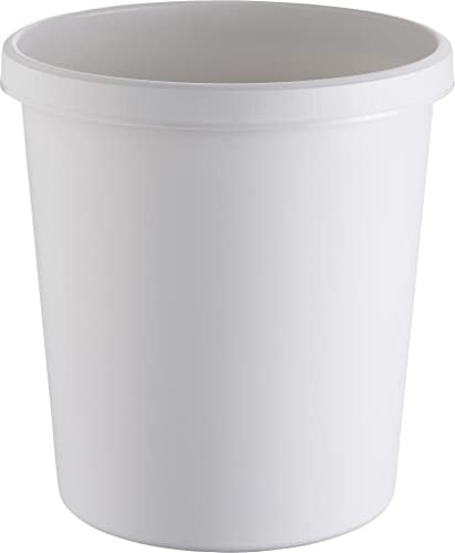 helit H6105882 - Papierkorb „the german“, 18 Liter, lichtgrau, mit umlaufendem Griffrand, aus Kunststoff, 1 Stück