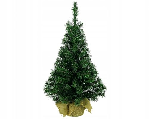 Fizzco Artificial Green Tree In Jute Bag-75cm, Fabric, 75cm (2.5ft)