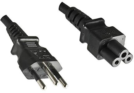 DINIC Stromkabel Netzkabel für Brasilien Typ N auf C5, 0,75mm², 1,8m