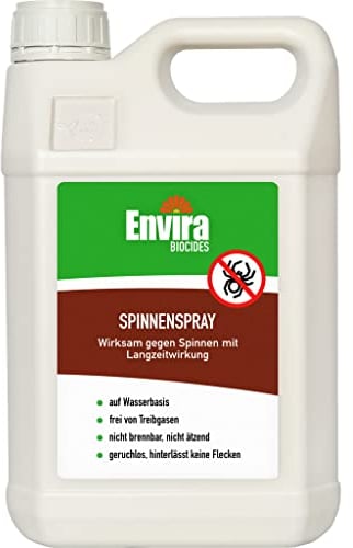 Envira Spinnenspray 5 Liter - Spray mit Langzeitwirkung gegen alle Arten von Spinnen, Weberknecht - Mittel gegen Spinnen in der Wohnung