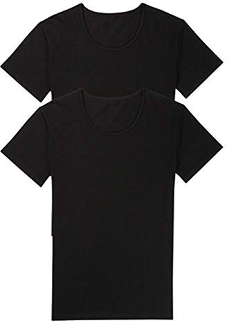 sloggi men 24/7 SH 03 O-Neck 2P, Canottiera, Uomo, Nero (Black), 4