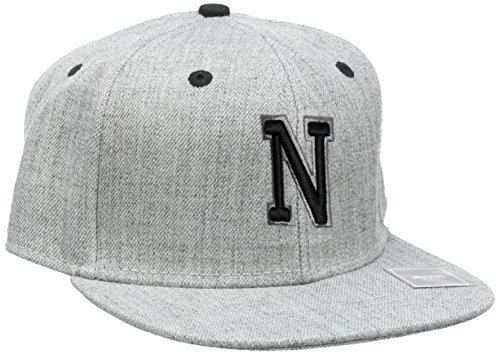 MSTRDS Unisex Letter Snapback N Baseball Cap, N Heather Grey, Large