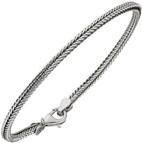 2,5mm Fuchsschwanz Armband Armschmuck Armkette aus echtem 925 Silber 19cm