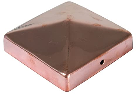 Pfostenkappe Zaunkappe Pyramide Kupfer 91 x 91 mm