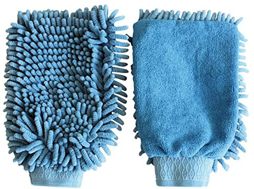 Microfaser Putzhandschuh hellblau