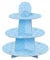 Baby Blue Polka Dots Cupcake Stand (30cm Tall) 1 Piece - Elegant Display for Desserts, Perfect for Baby Showers, Birthdays & Celebrations, 13.5 x 11.75